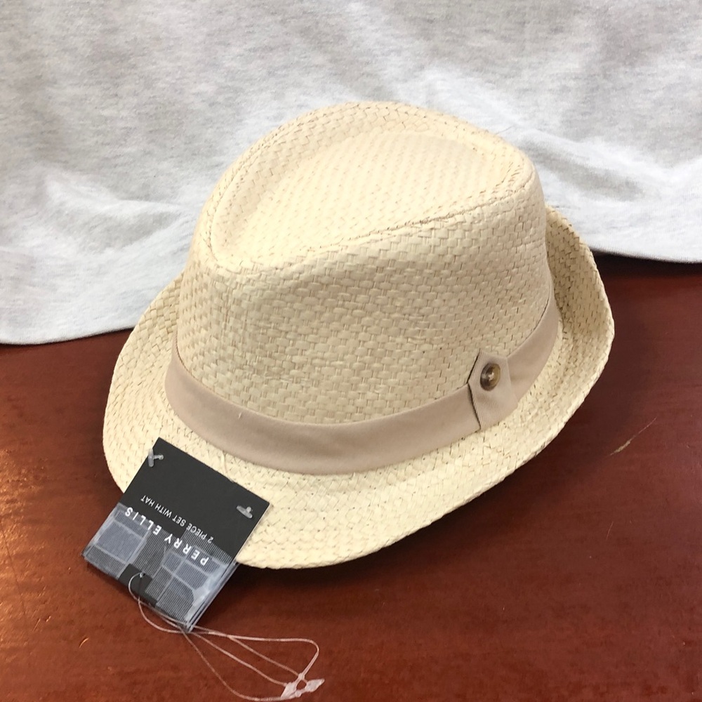 Perry Ellis Fedora Hat Set 6/9M & 19M